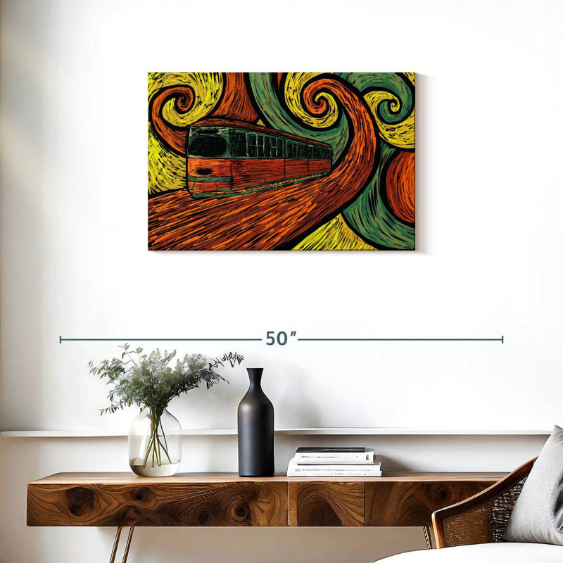 Abstract Tram Journey, 20" H x 30" W