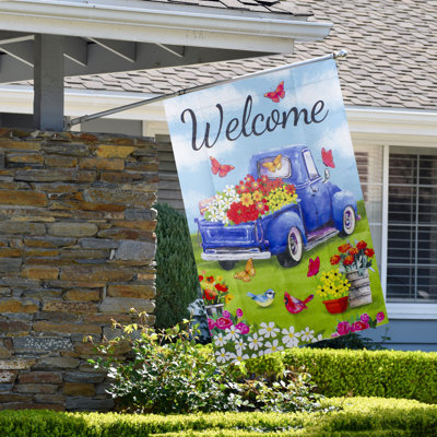 Drapeau de jardin Welcome