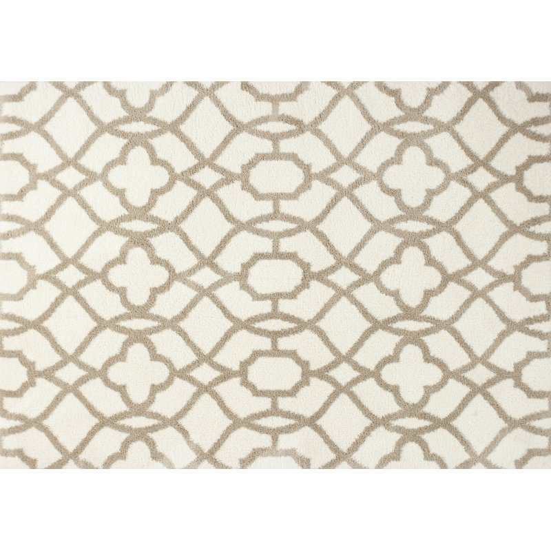 Tapis ivoire / beige en laine Delk, 5 pi 3 po x 7 pi 7 po