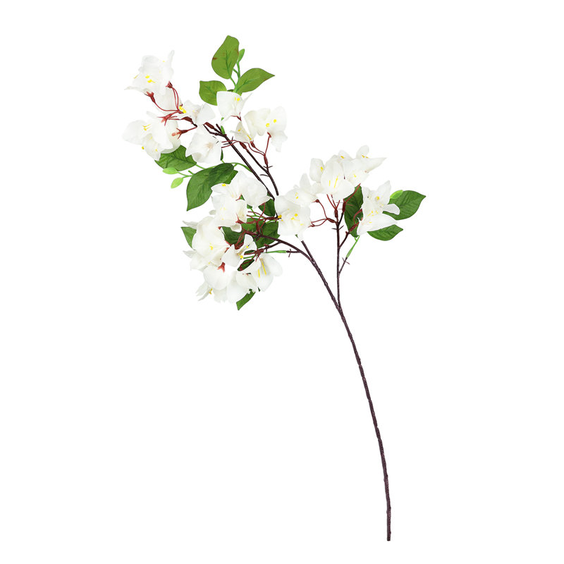 Artificial Bougainvillea Flower Stem Spray, Cream White