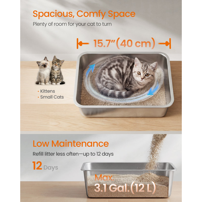 Boxal Stainless Steel Litter Box