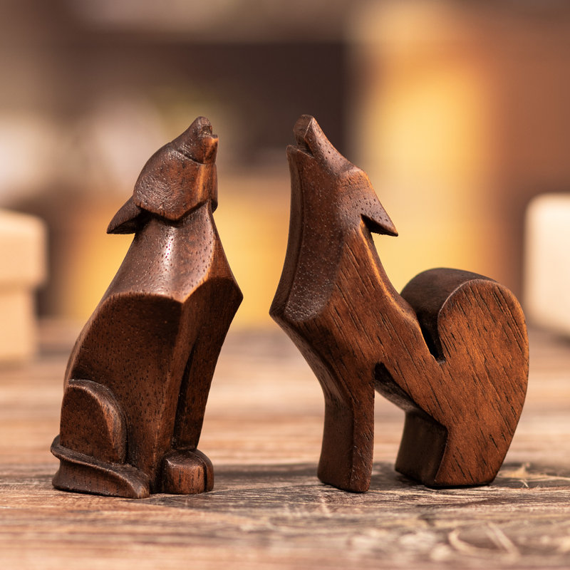 Figurines en bois de cèdre fabriquées à la main Loon Peak® (paire)