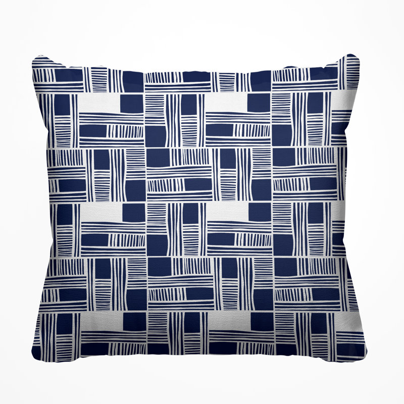 Housse et insert de coussin intérieur / extérieur Kapri, 15 po x 15 po, Bleu, Carré