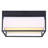 Jivon 12 In. 1 Light Integrated LED Black Contemporary Flush Mount With White Fabric Shade
