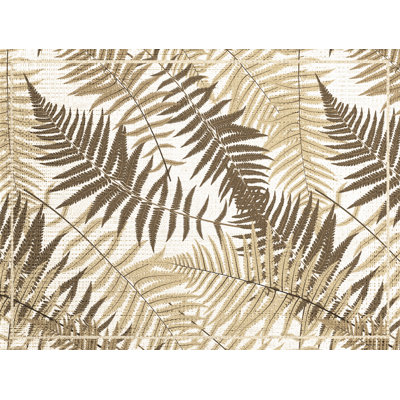 Gwennan Rectangle Floral Vinyl Area Rug
