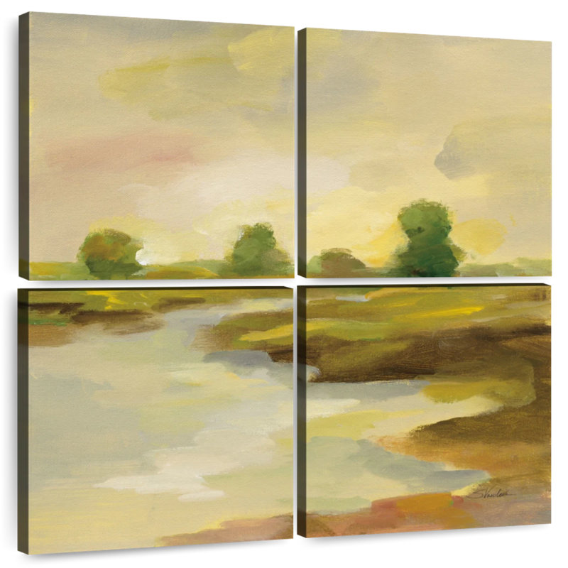 Avery Chartreuse Fields I, 32" H x 32" W