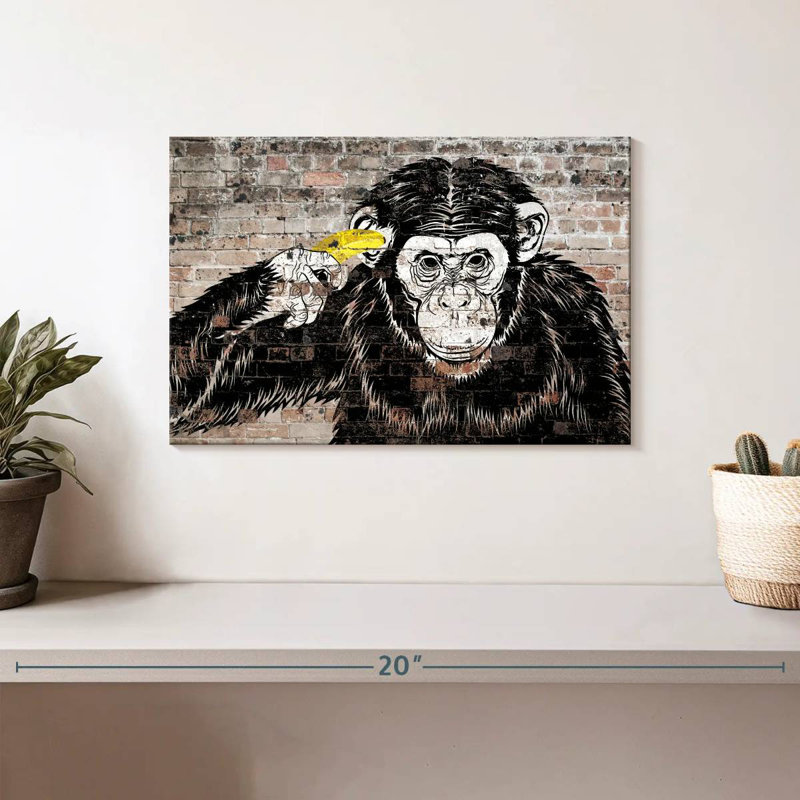 Brampt Monkey Headshot, 8" H x 12" W