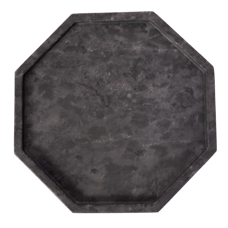 Plateau octogonal Artifacts Marble ™, Noir