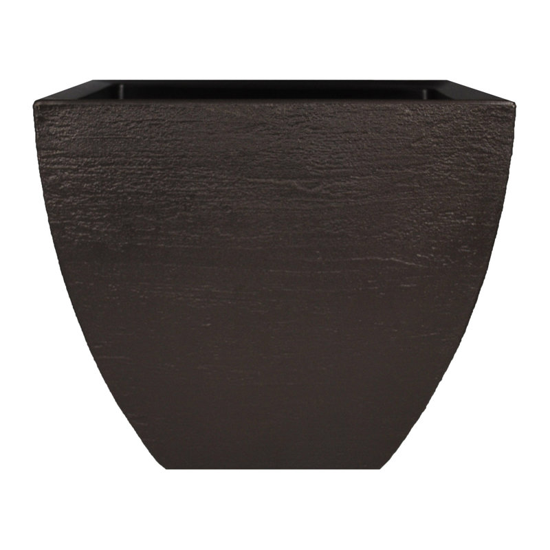 Pot à fleurs en plastique Jattin, Noir, H 16 po x l 16 po x p 13 po