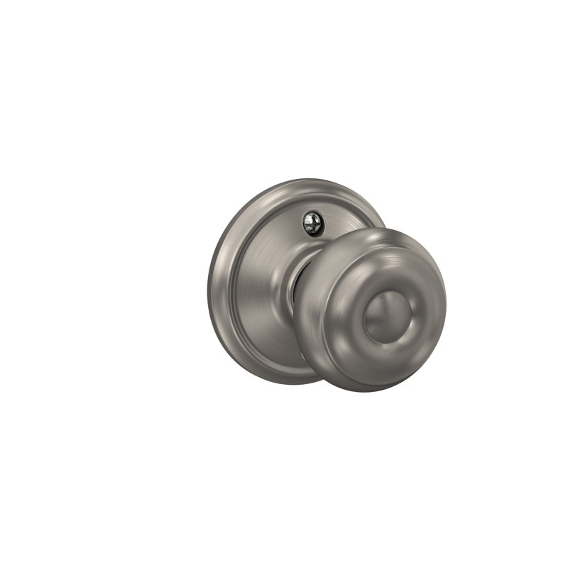 Georgian Passage Knob Hall and Closet Lock, Satin Nickel