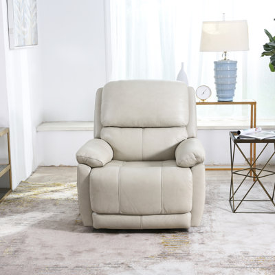 Musso Genuine Leather Dual-Power Glider Recliner
