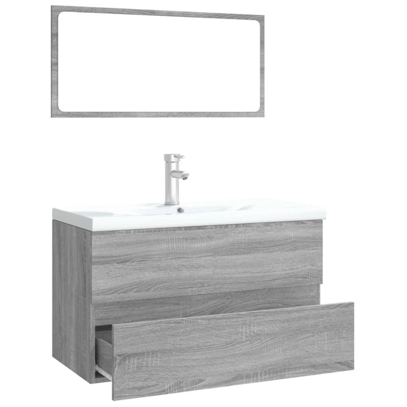 Licht Bathroom Vanity with Basin, Grey