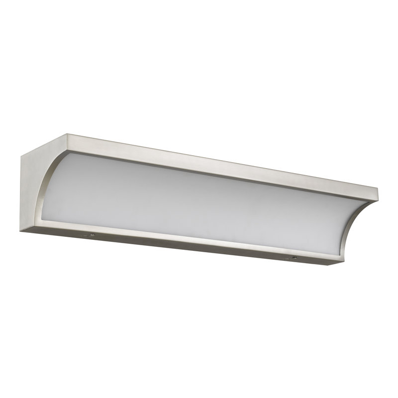 Barre de meuble-lavabo de 24 po à DEL en nickel brossé, haute performance écoénergétique avec 420 lumens 15 W, 3 températures de couleur 3000 K 4000 K 5000 K, gradateurs compatibles avec intensité variable, verre sérigraphié