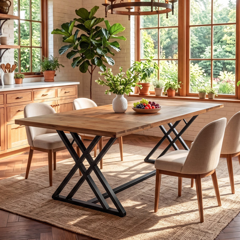 Dining Table with Steel Base
