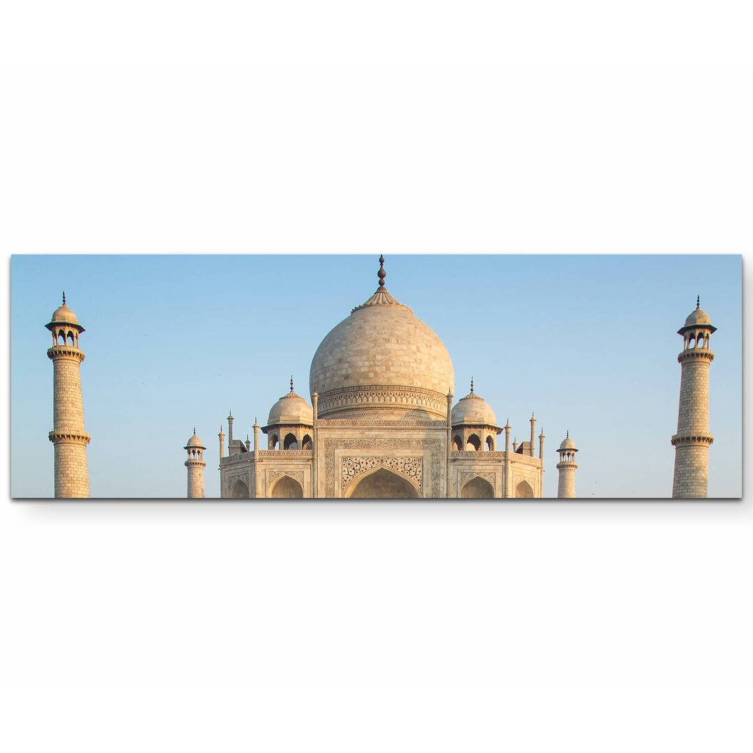 Leinwandbild Taj Mahal mit Spiegelung im Wasser