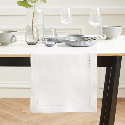 Sonoma Hemstitch - 100% Pure Linen Table Runner