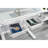 White Drafting Table With 0 - 75° Tiltable Desktop And Stool Craft Desk Hand Crank Adjustable Construction, 2 Metal Drawers,