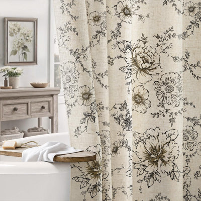 Rideau de douche Farmhouse Floral Vintage