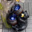 Fontaine de sol à DEL avec cascade d'arbre Bear Family