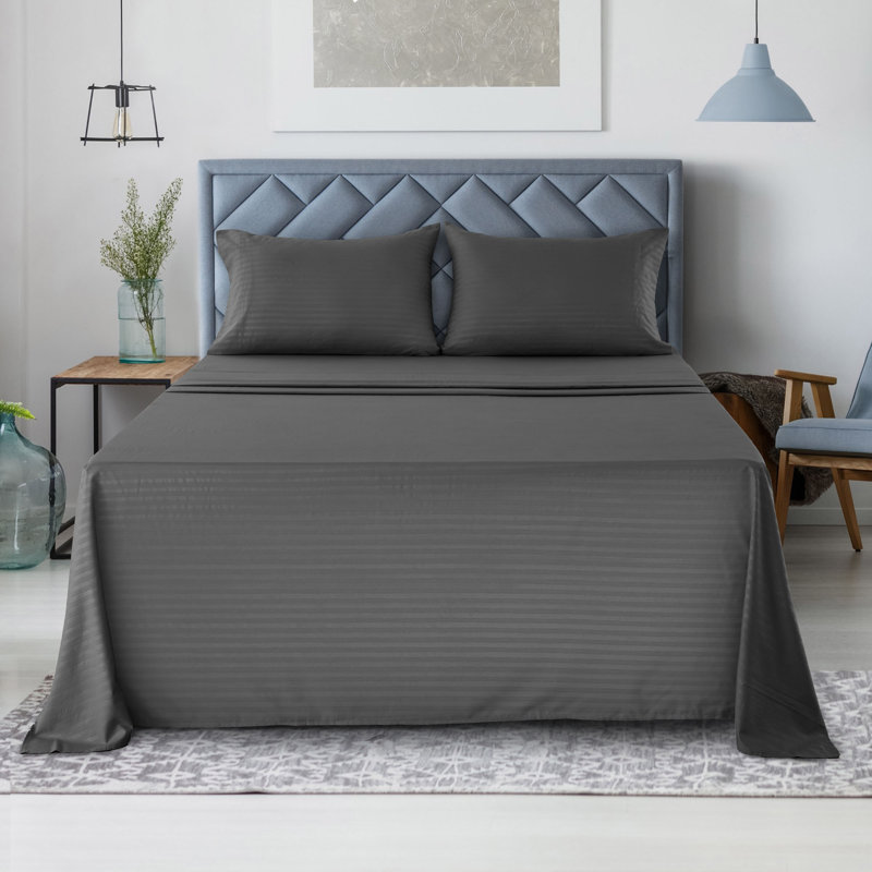 Lux Decor Collection Brushed Microfiber Sheet Set with Fitted Flat Sheets & Pillowcase, Queen Sheet Set with 2 Pillowcases