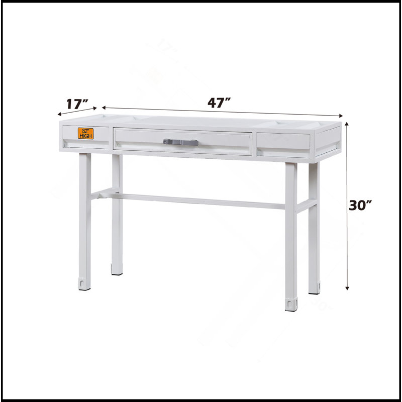 Bureau de coiffeuse Cargo, Blanc