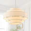 Luminaire suspendu 5 lumières beige