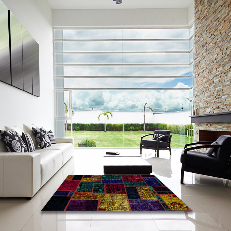 Abstract Indoor Rug, Square 5'