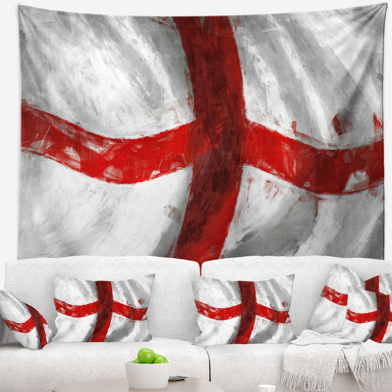 Drapeau de la tapisserie d'angleterre, H 50 po x l 60 po