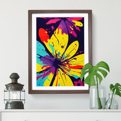 Pretty Painted Flowers No.6 Abstract - Single Picture Frame Print