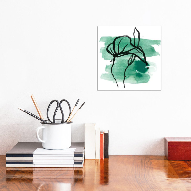 Tropical Sumi-E I by June Erica Vess - Wrapped Canvas Painting, 30.48 cm H x 30.48 cm W