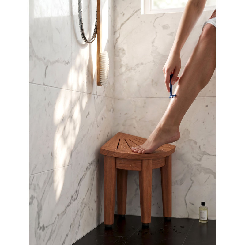 Repose-pieds breveté Kai-Bjon, Huile de teck, H 12,5 po x l 12 po x P 8,5 po