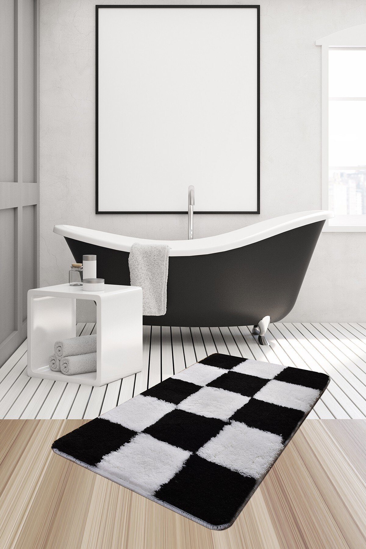 Chenille Bath Rug with Non-Slip Backing Hokku Designs