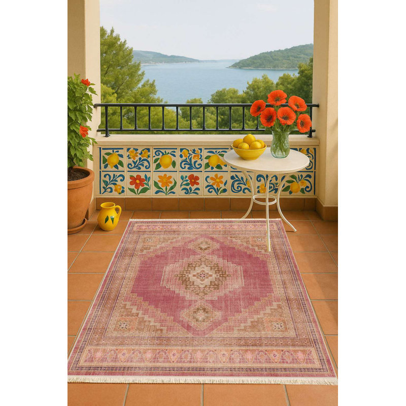 Desert Rose Traditional Medallion Area Rug