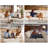 120" Oversized Modular Sectional, Cloud Corduroy Sofa Wide Deep Seat Couch, 5 Seater Large Sleeper Bed Plush Cushion with Convertible Ottoman Chaise for Lounge Modern Furniture Sets-1172101899