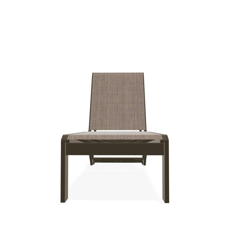 Chaise longue sans accoudoirs empilable en polymère Dune, Bois de plage, Fenouil Augustine Sunbrella®