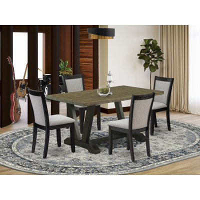 Djenaba 4 - Person Solid Wood Solid Wood Top Trestle Dining Set