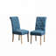 Ensemble de chaises de salle à manger rembourrées en polyester avec dossier capitonné et pieds en bois-2093882978