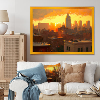 «Beautiful Sunset in New York I», reproduction sur toile