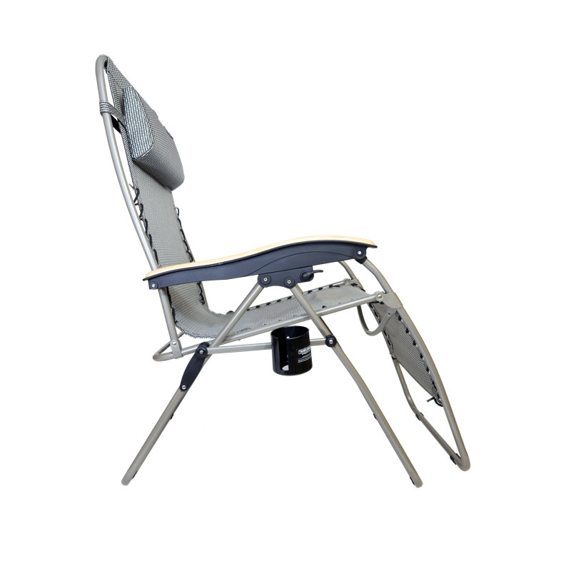 Martinsburg Folding Zero Gravity Chair, Salt and Pepper