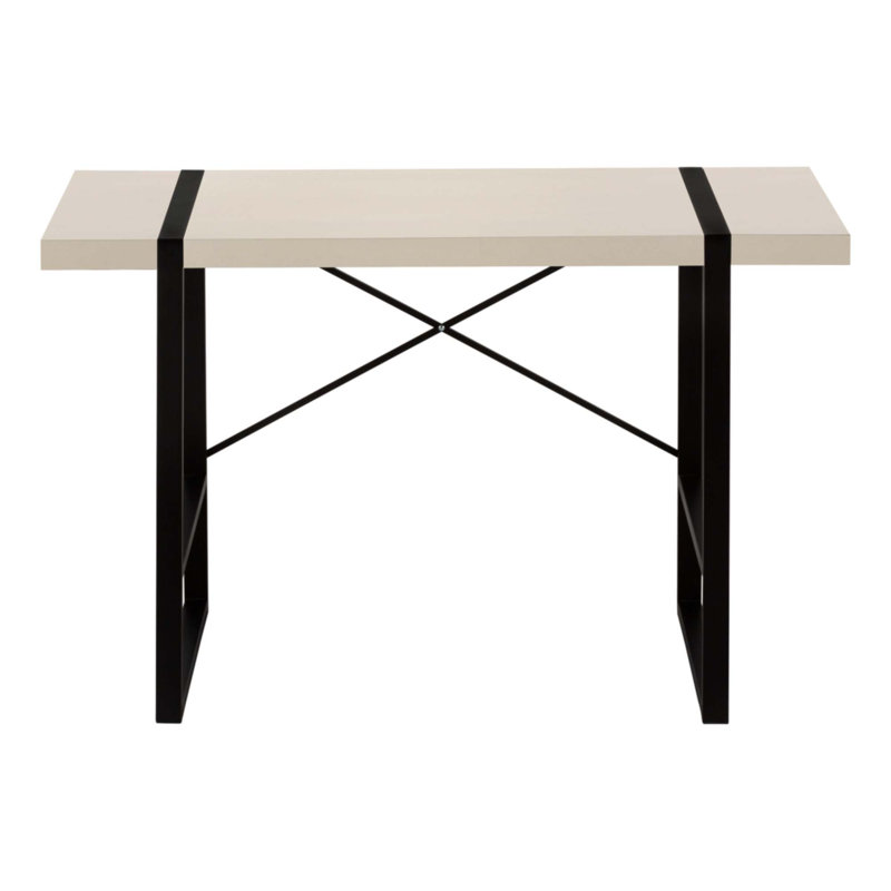Bureau d'ordinateur, Noir / Beige