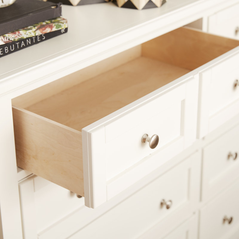 Yaovi 60'' W 8 - Drawer Dresser, Soft White