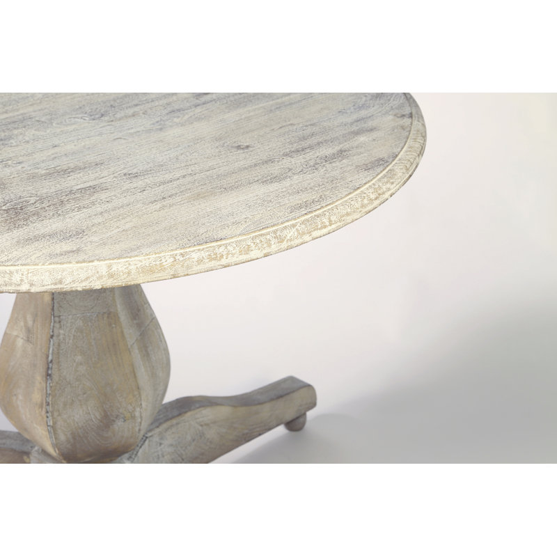 Katelin 42" Solid Wood Dining Table, Weathered Sand