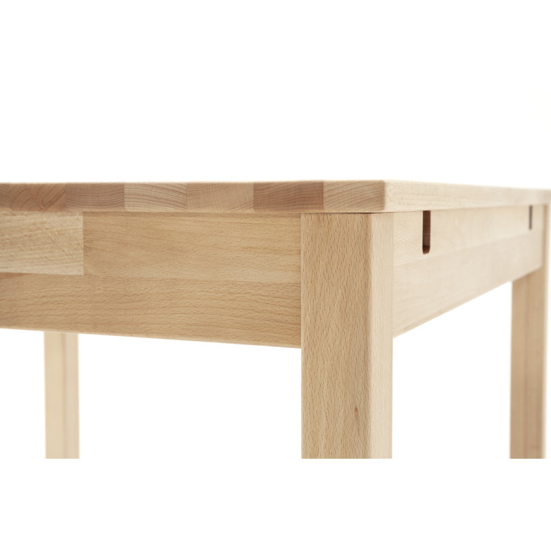 Sammie Beech Solid Wood Dining Table, Natural