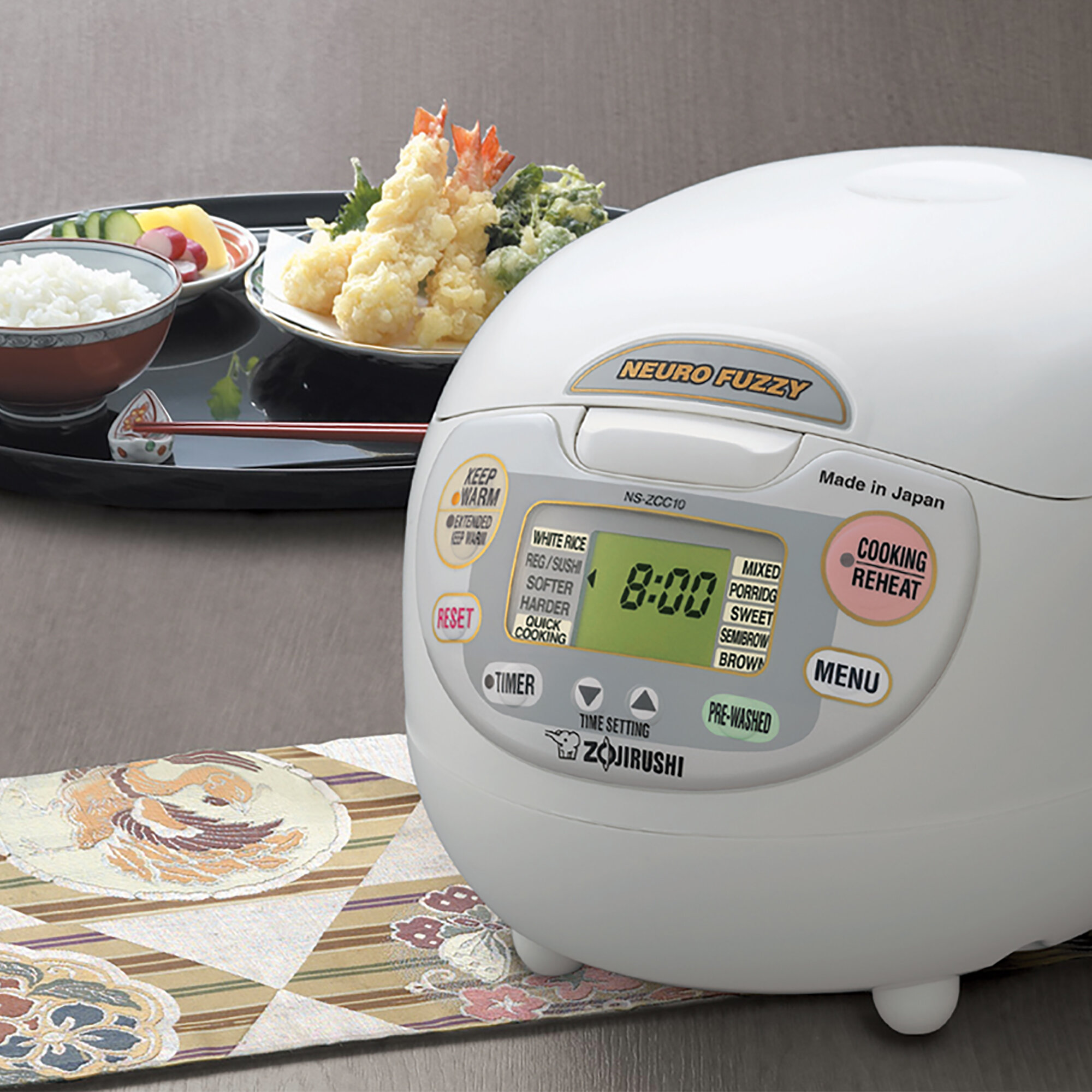 Zojirushi Neuro Fuzzy Rice Cooker & Warmer, 10 Cup (Uncooked), Premium  White, Made in Japan