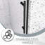 Porte de douche coulissante simple sans cadre l 60 po x H 72 po, verre fixe de 5 mm et verre coulissant de 6 mm, verre trempé transparent, poignée en acier inoxydable, noir mat-123766808