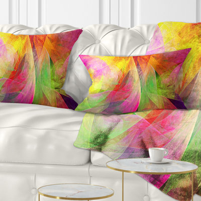 Spectaculaire motif multicolore - coussin décoratif imprimé floral