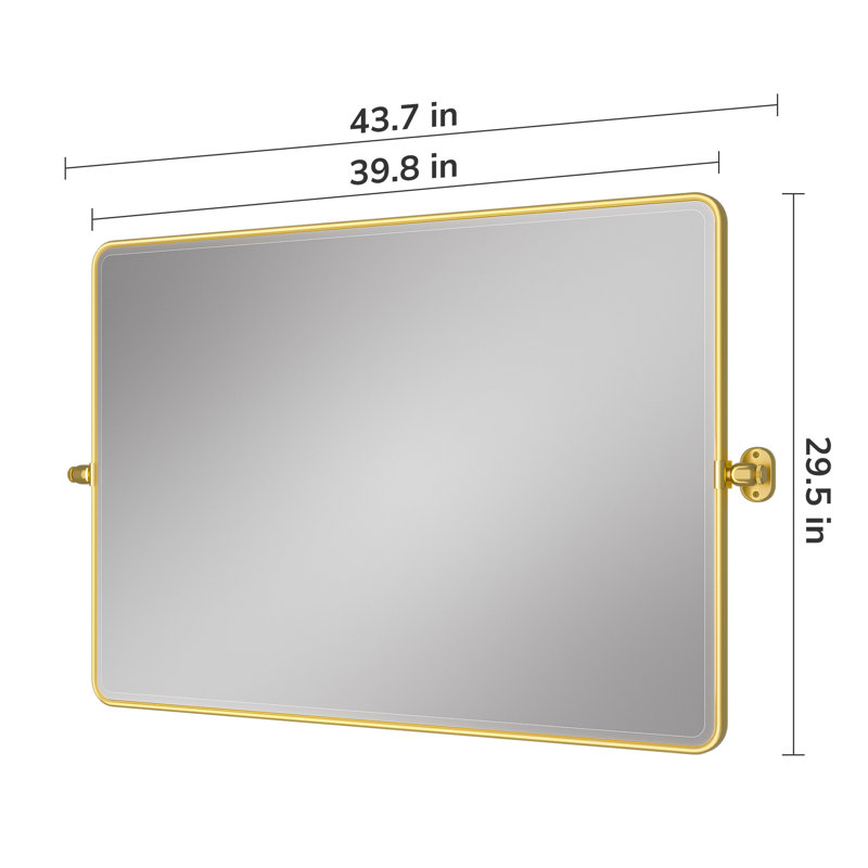 Miroir Parren, 40 po x 30 po, Doré
