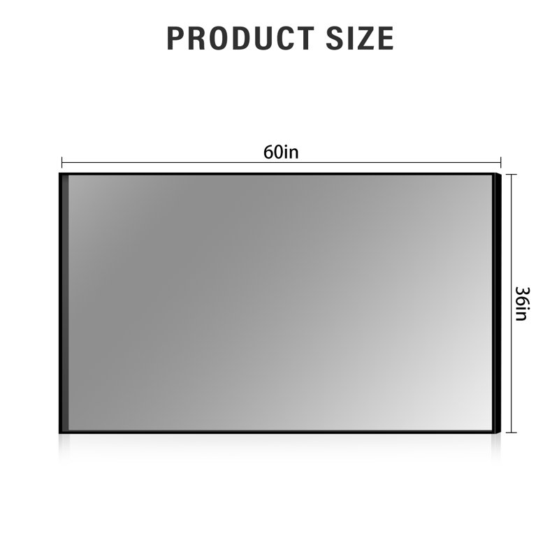 Miroir de salle de bain 1,18 po Lunara, 60 po x 30 po