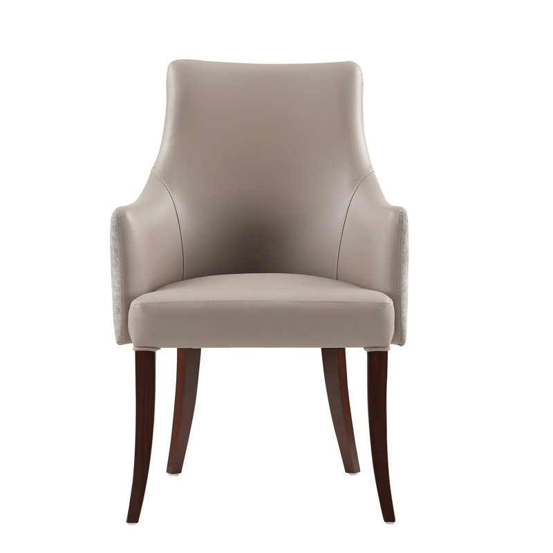 Fauteuil de salle à manger rembourré Connie, Taupe