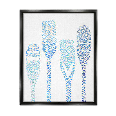 Bateau, rames, art abstrait sur toile flottante par Lil 'Rue
